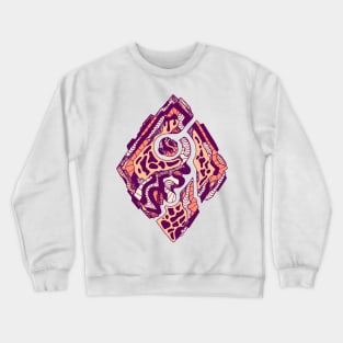 Peach Abstract Rhombus Crewneck Sweatshirt